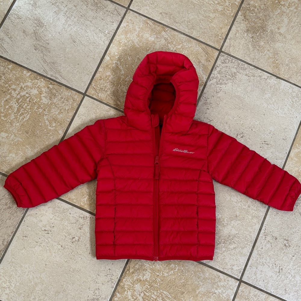 Eddie Bauer Cherry Red Hooded Coat